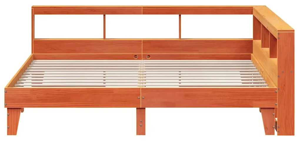Cama com estante sem colchão 200x200 cm pinho maciço