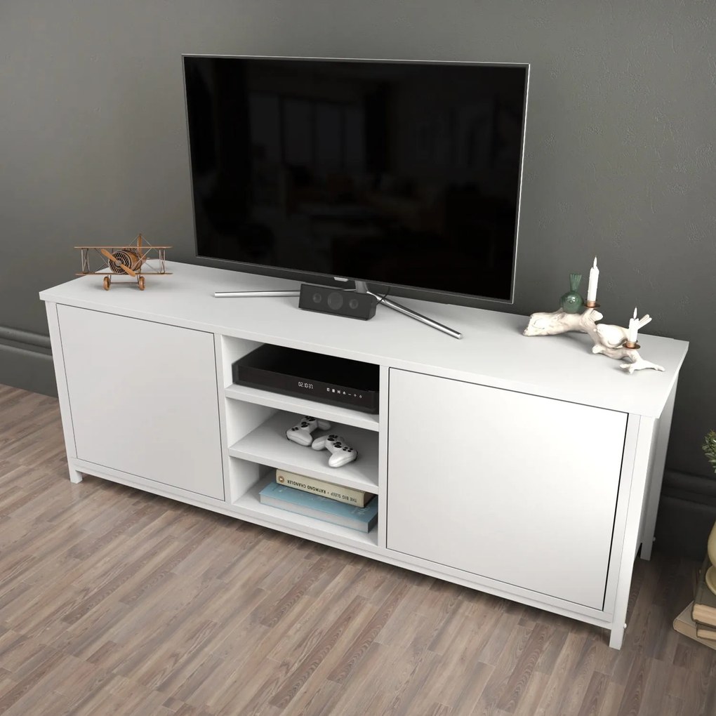 Móvel TV Otis – Branco – 140 cm x 35,3 cm x 50,8 cm