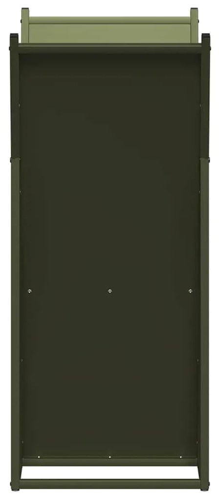 Suporte para lenha aço laminado a frio verde azeitona