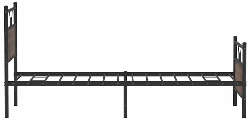 Estrutura de cama sem colchão 107x203 cm carvalho castanho