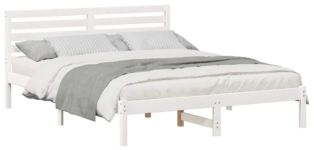 Estrutura da Cama com cabeceira Branco 140 x 200 cm