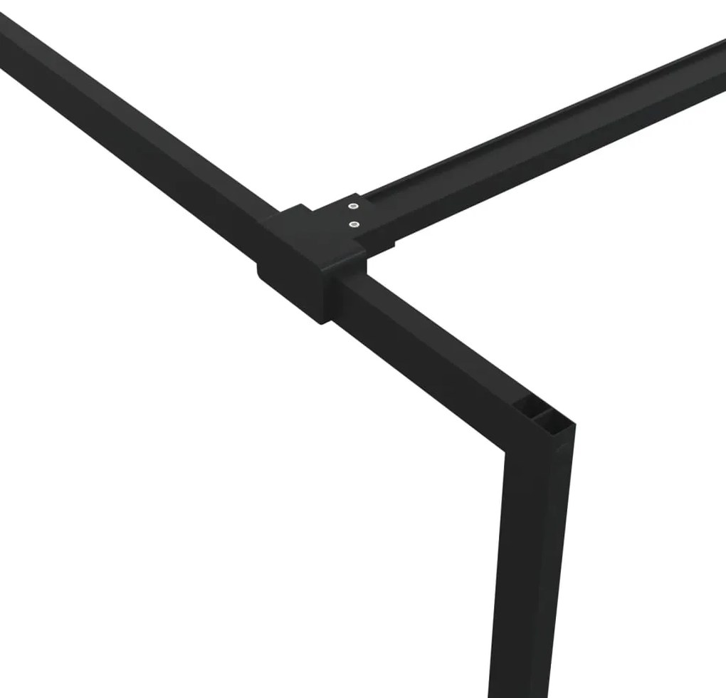 Divisória de chuveiro 90x195 cm vidro semiopaco ESG preto