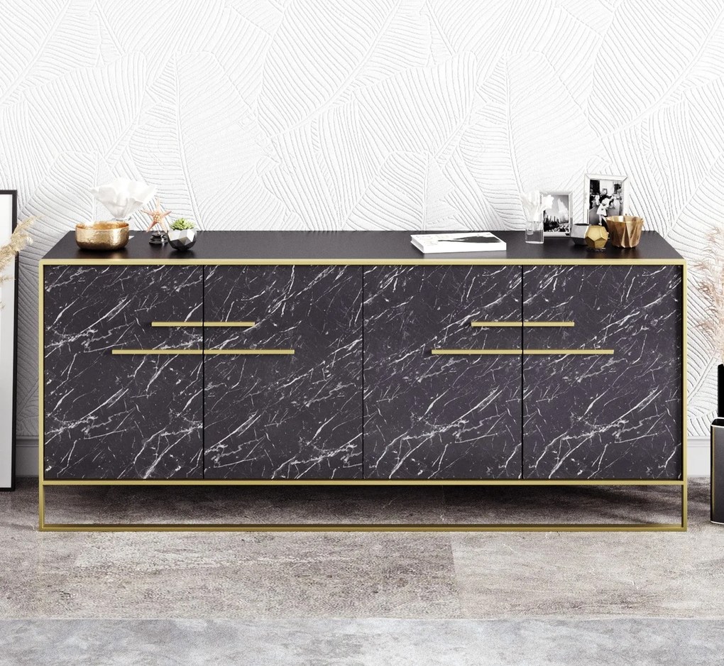 Console Polka – Gold – 179,9 cm x 75 cm x 47,3 cm