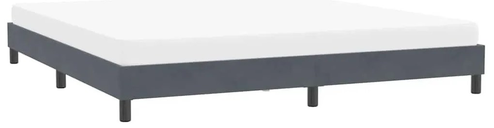 Estrutura de cama sem colchão 200x220 cm veludo cinzento-escuro