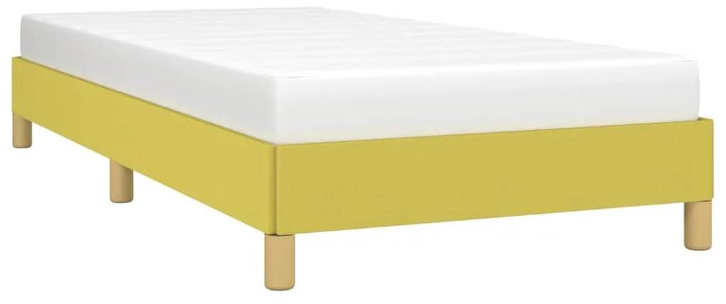 Estrutura de cama sem colchão 100x200 cm tecido verde