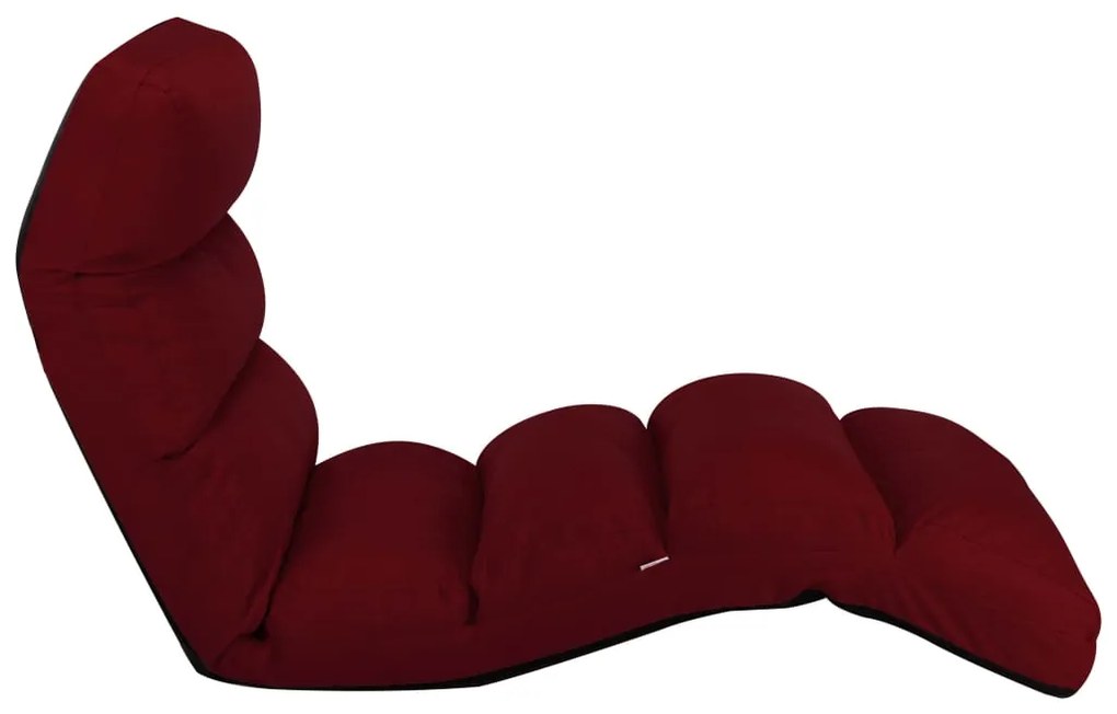 Colchão dobrável couro artificial vermelho tinto