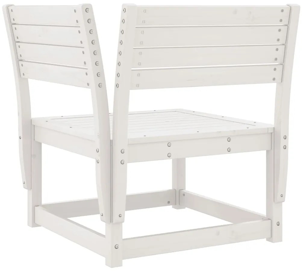 5 pcs conjunto de sofás de jardim madeira pinho maciça branco