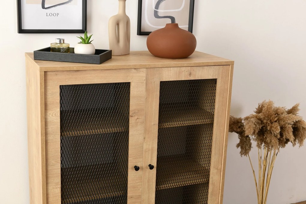 Aparador Wire – Carvalho – 40x90x110 cm