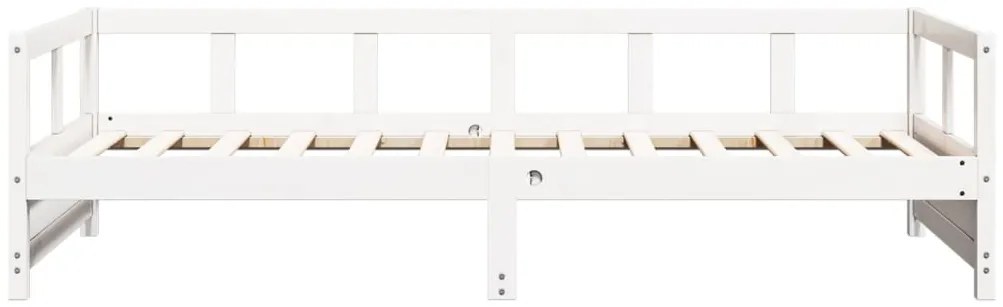 Sofá-cama sem colchão 80x200 cm madeira de pinho maciça branco
