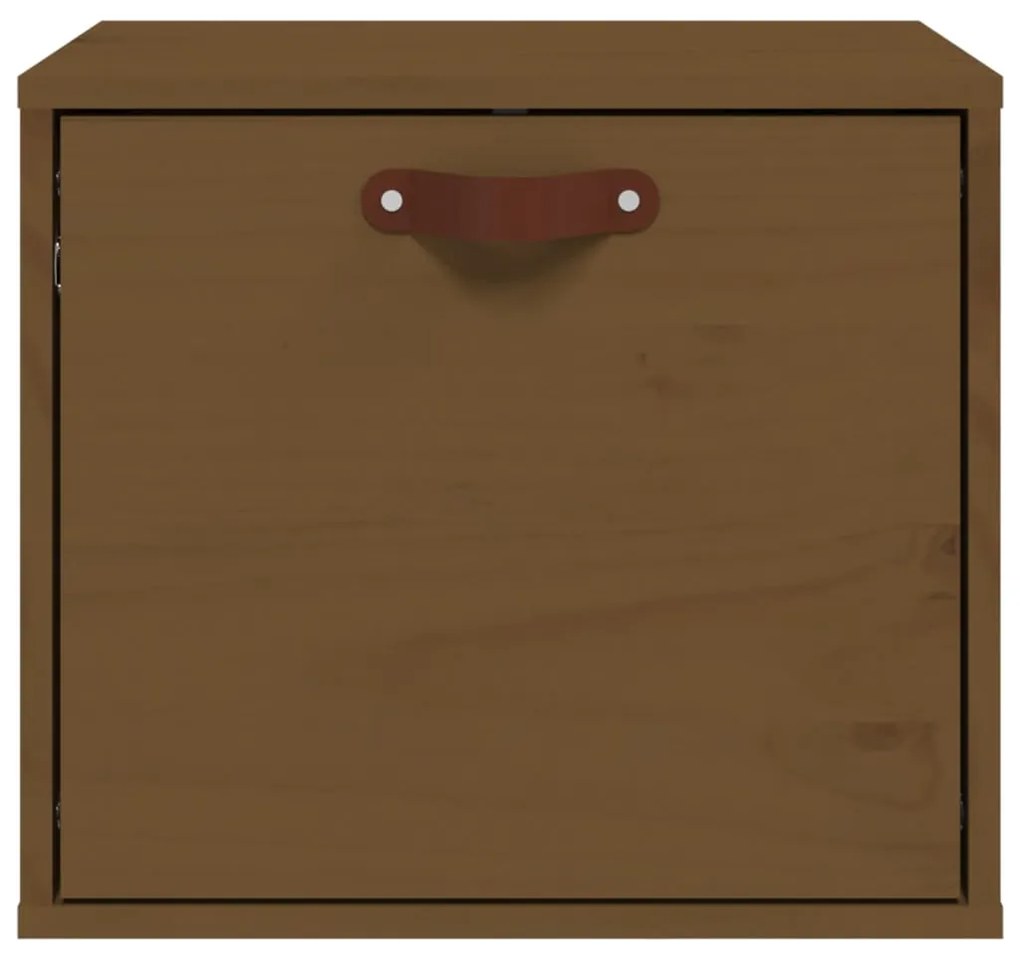 Armário de parede 40x30x35 cm pinho maciço castanho mel