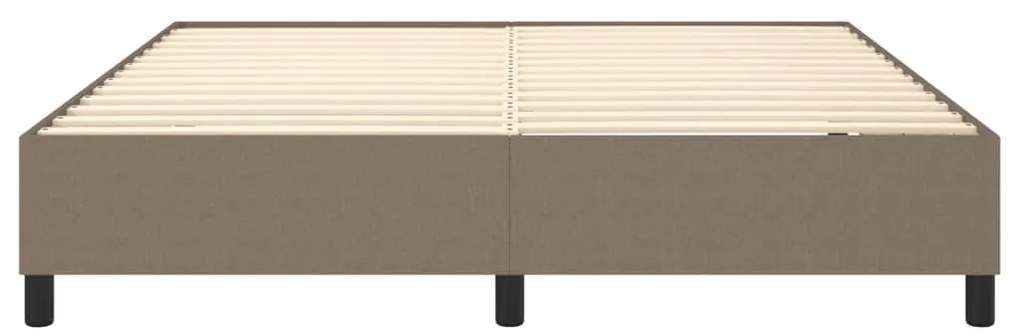 Cama sem colchão 160x200 cm tecido castanho-acinzentado