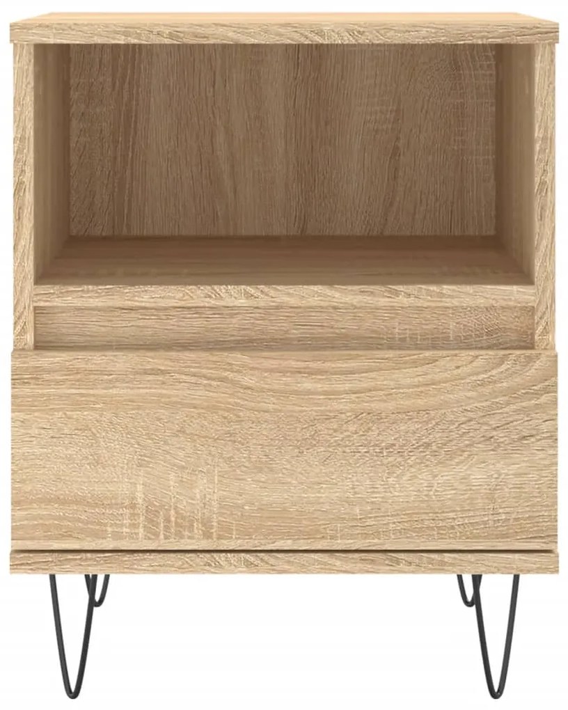 Mesa de cabeceira 40x35x50 cm derivados madeira carvalho sonoma