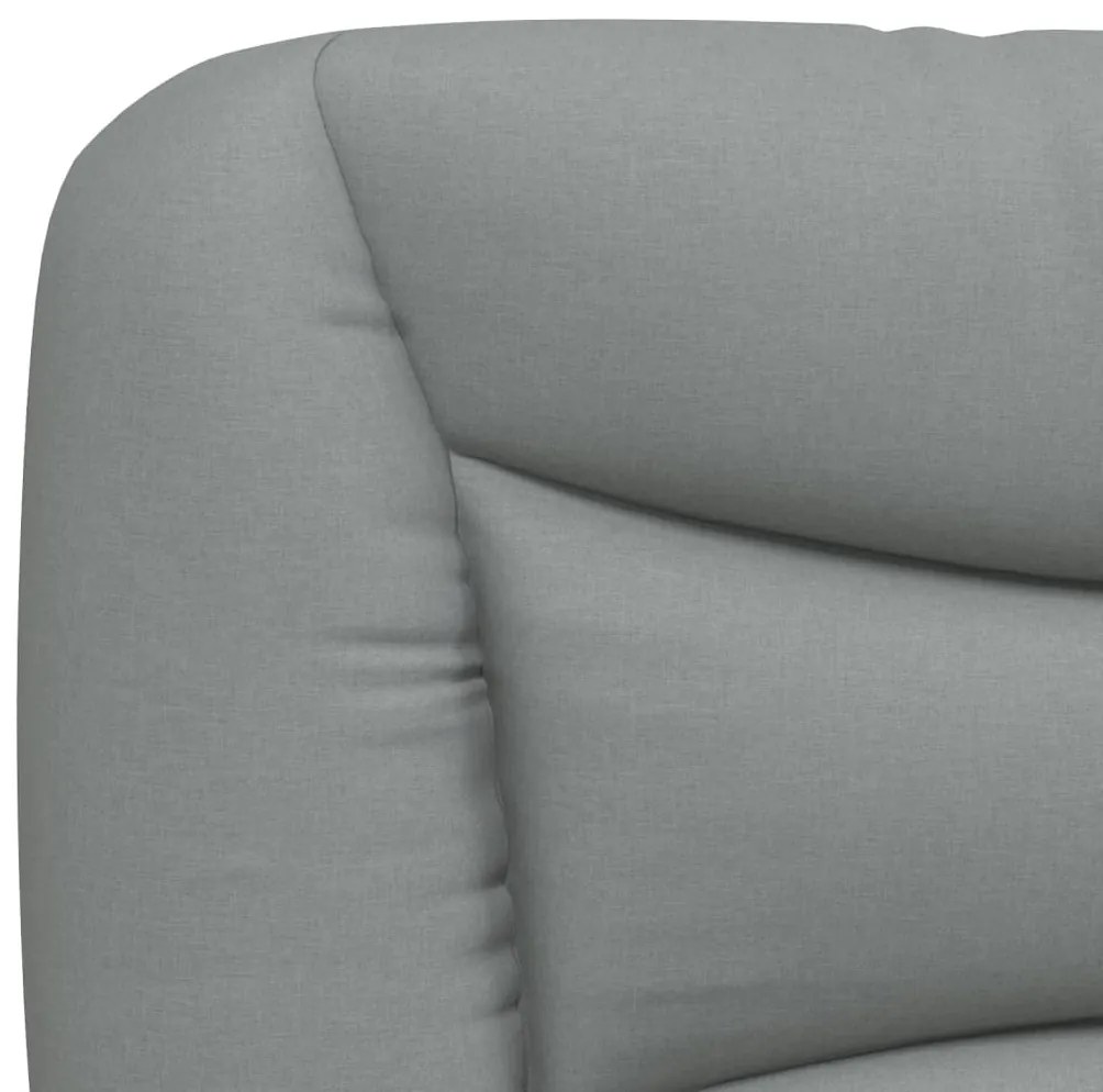Estrutura de cama sem colchão 80x200 cm tecido cinzento-claro