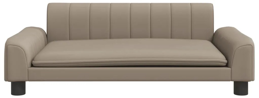 Sofá infantil 90x53x30 cm couro artificial cappuccino