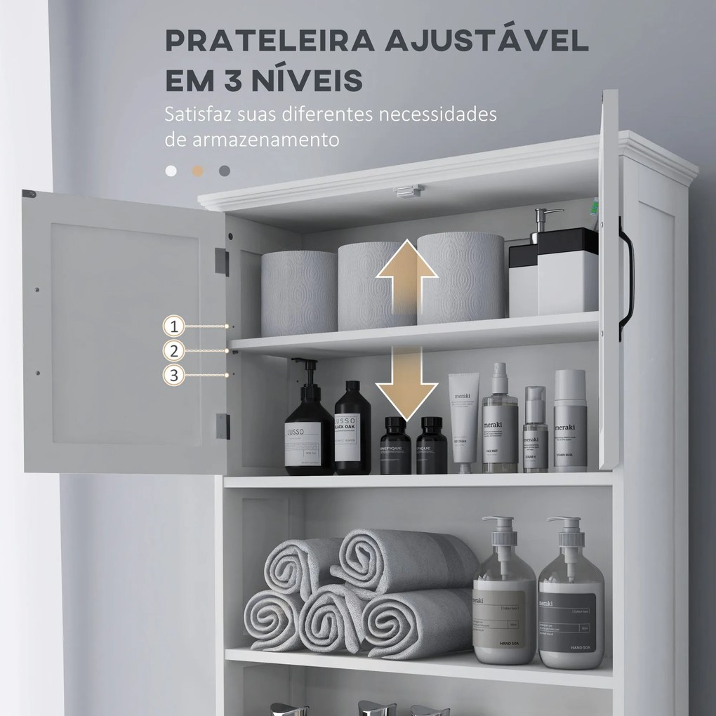 kleankin Móvel sobre Sanita Armário para Máquina de Lavar com 2 Portas