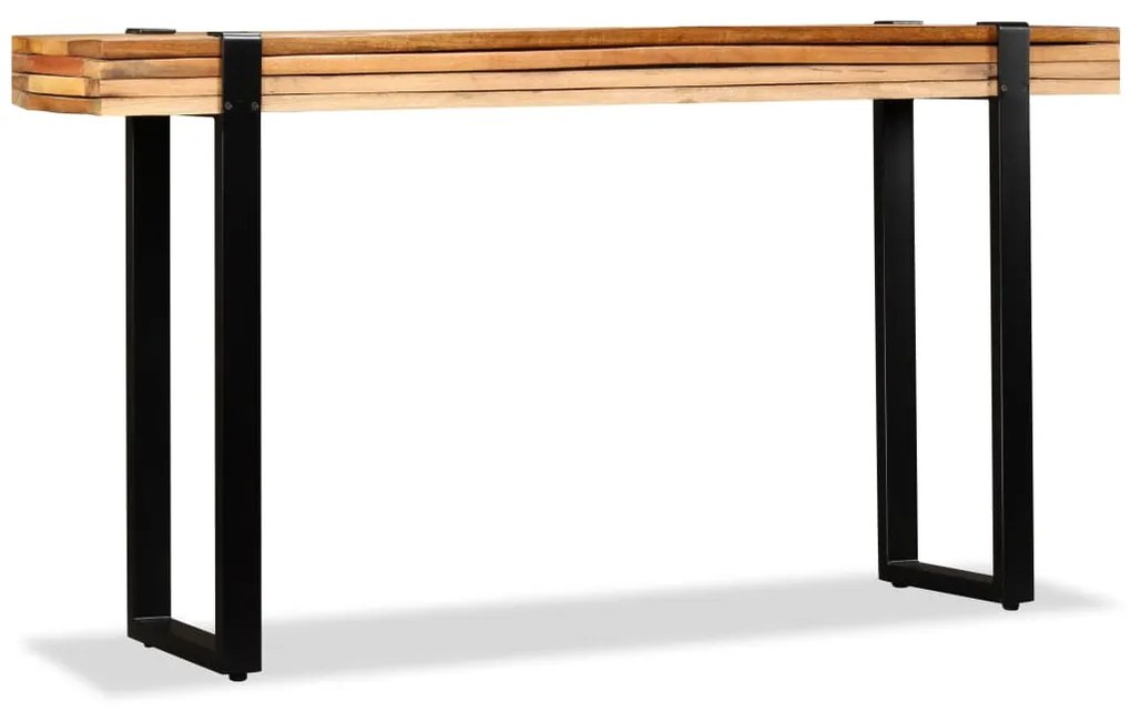 Mesa consola ajustável em madeira maciça recuperada