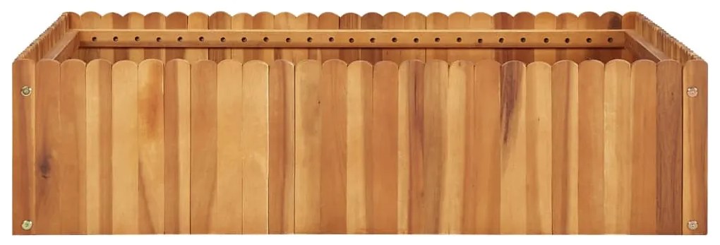 Vaso/floreira de jardim 100x100x25 cm madeira de acácia maciça