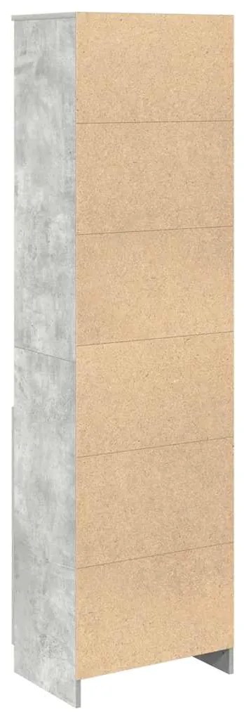 Armário alto 50x35x180 cm derivados de madeira cinza cimento