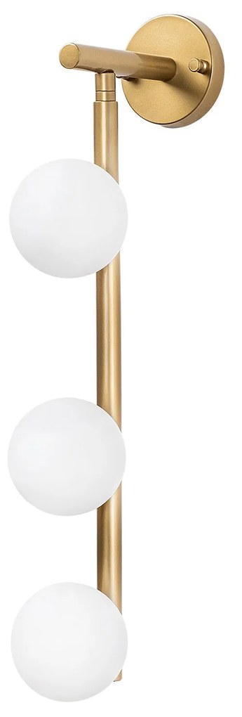 Aplique de Parede Domino – Dourado Brilhante – 10 x 24 cm