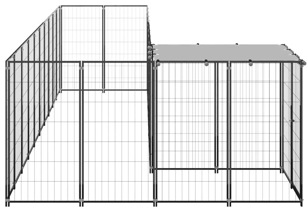 Canil 7,26 m² aço preto