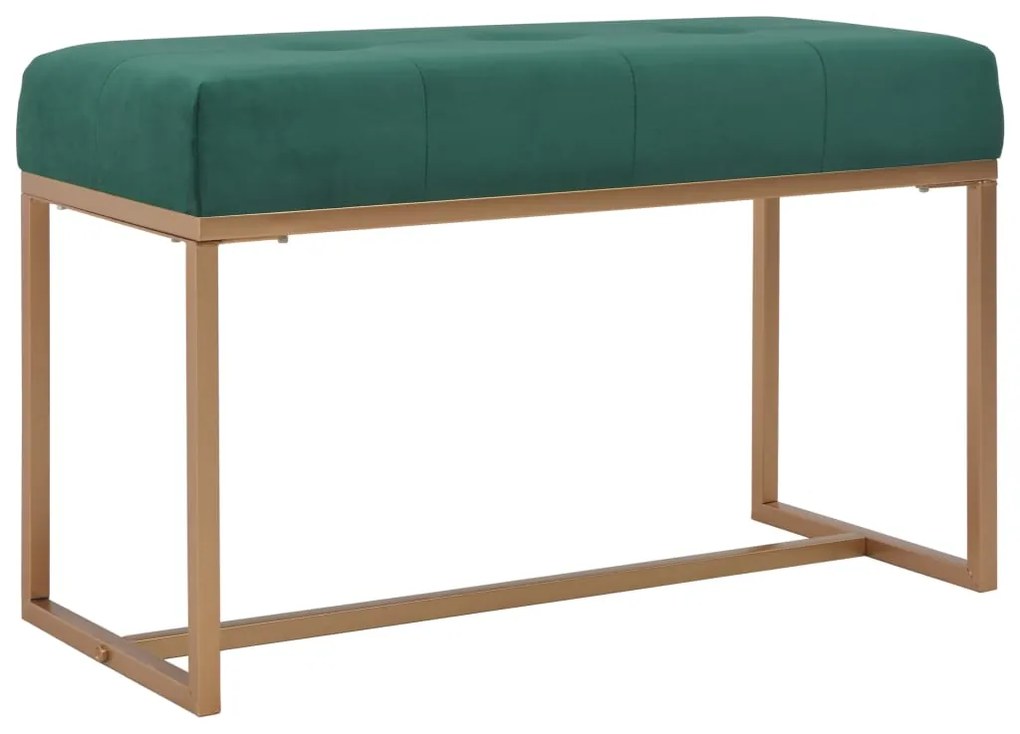 247555 vidaXL Banco 80 cm veludo verde