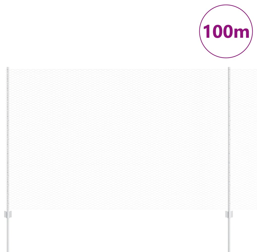 Postes para Cerca vidaXL 22 pcs U-Channel 160 cm Aço Galvanizado