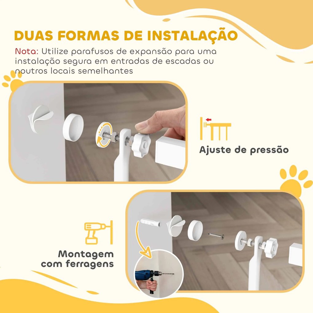 PawHut Barreira para Cães Extra Alta Barreira para Cães com Largura Aj