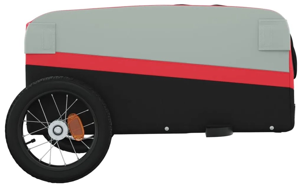 Reboque para bicicleta 30 kg ferro preto e vermelho