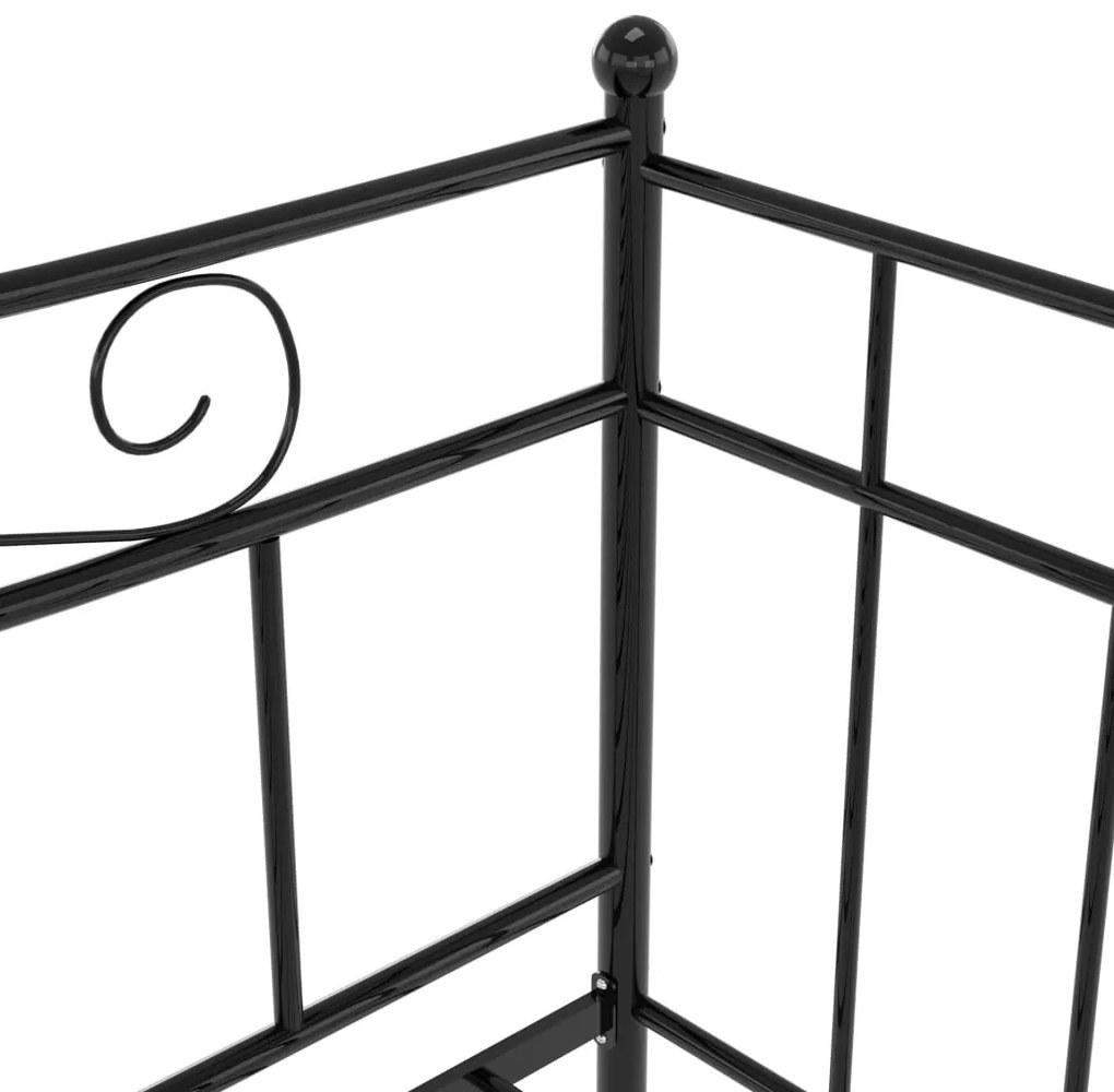 Sofá-cama 90x200 cm metal preto