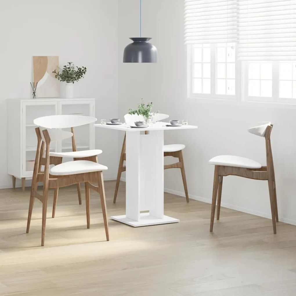 Mesa de bistrô 60x60x75 cm derivados de madeira branco