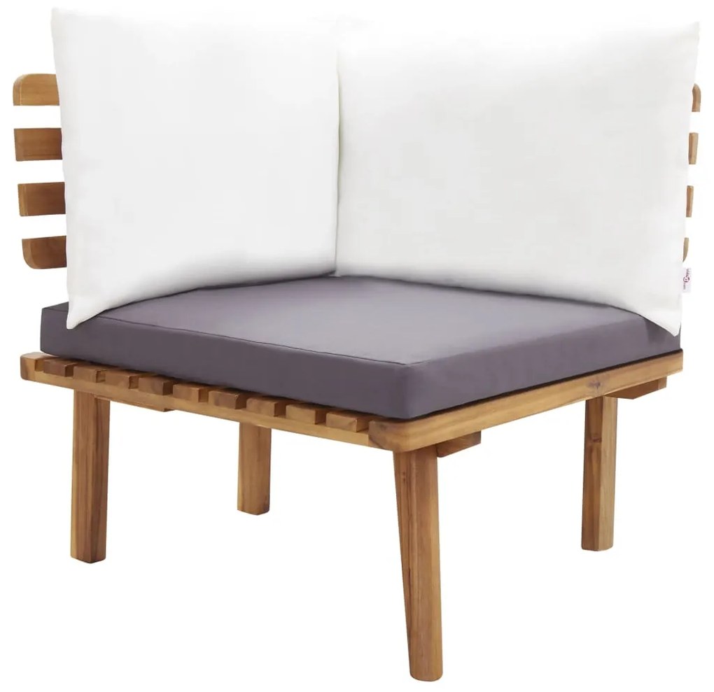 Conjunto lounge de jardim 6 pcs madeira de acácia maciça