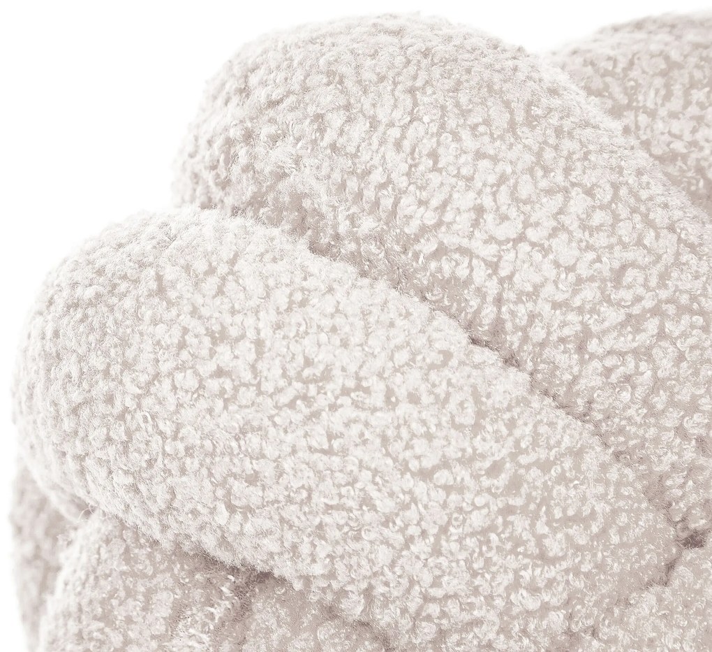 Conjunto de 2 almofadas decorativas com nó em tecido bouclé branco 19 x 19 cm MALNI Beliani