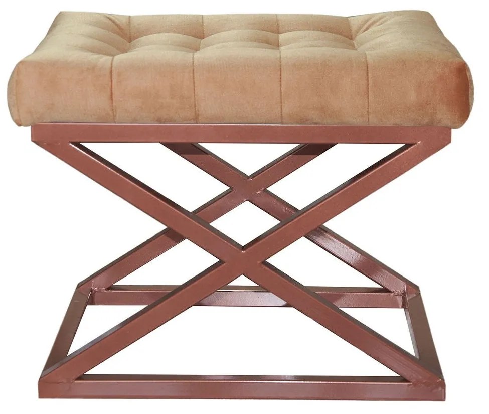 Pouffe Capraz – Copper Yellow – 50 x 42 x 40 cm