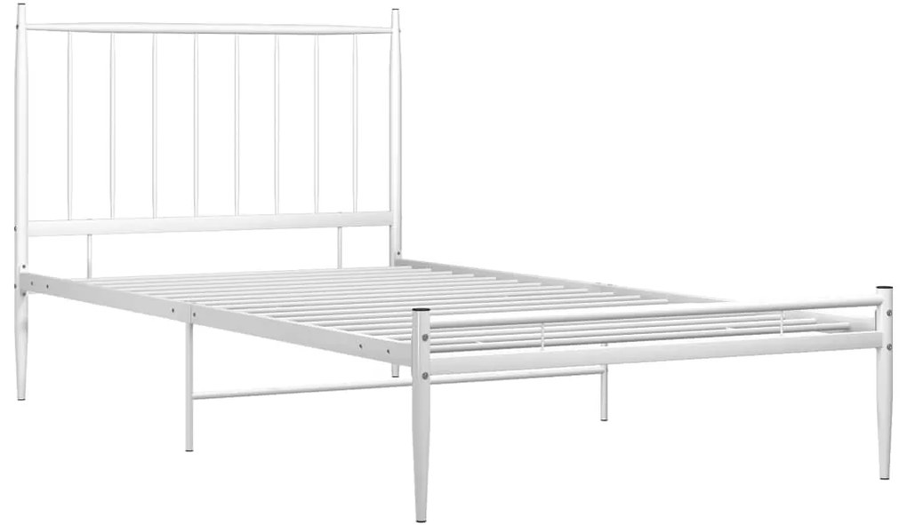 Estrutura de Cama Form em Metal Branco - 100x200 cm - Design Industria