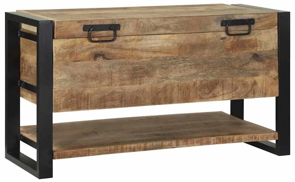 Caixa de Armazenamento 80x35x45 cm Madeira de Mangueira Maciça