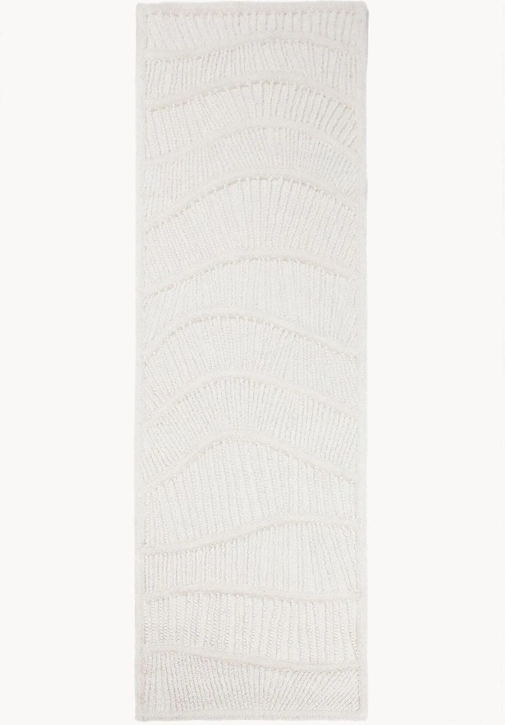 Passadeira de lã tufada à mão com relevo Sculptured Wave