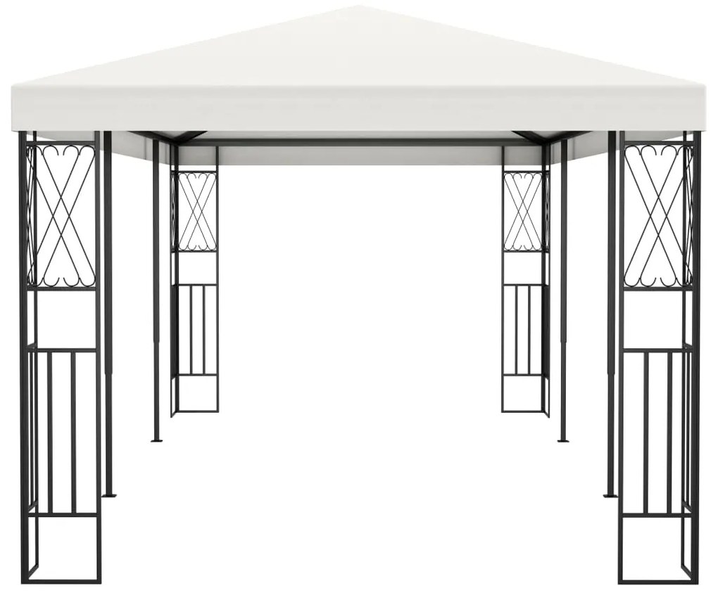 Gazebo 3x6 m tecido cor creme