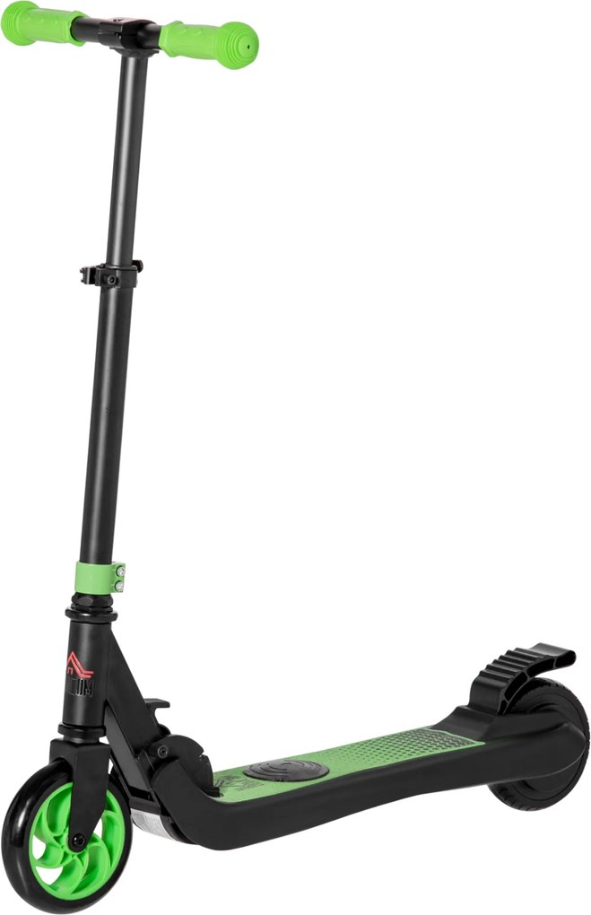 Trotinete elétrico para crianças a partir dos 6 anos, dobrável, velocidade de 8 km/h, 71 x 36,5 x 75-80 cm, alumínio, aço, verde