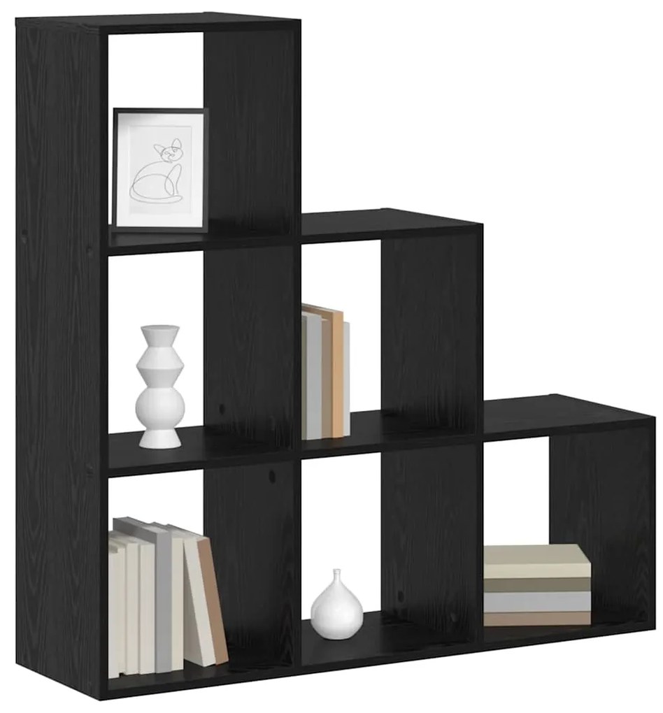 Gabinete de Livros Carvalho preto 99 x 29 x 99 cm