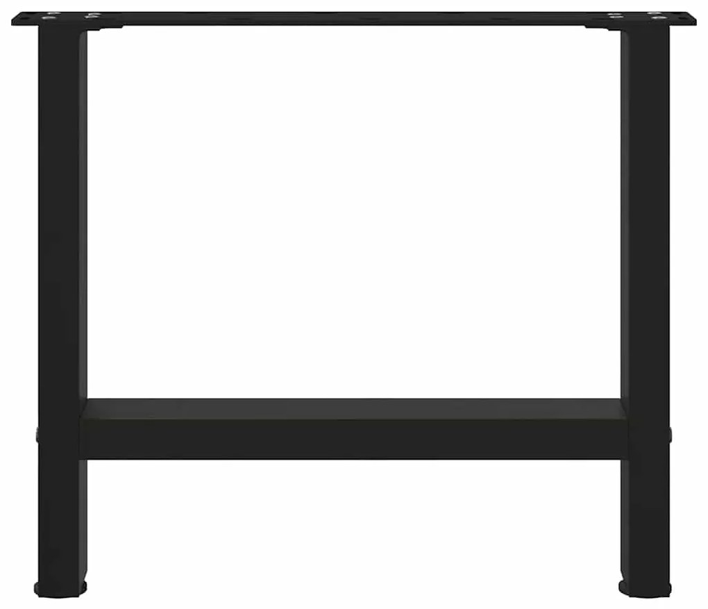Pés para mesa de centro pretos 2 peças 50x(42-43) cm aço