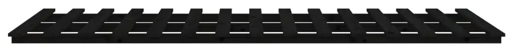 Estrutura de cama 140x190 cm madeira de pinho maciça preto