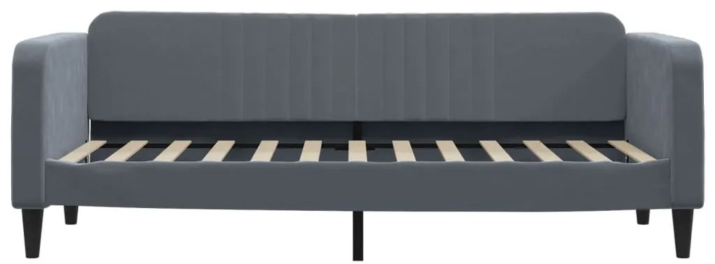 Sofá-cama 80x200 cm veludo cinzento-escuro