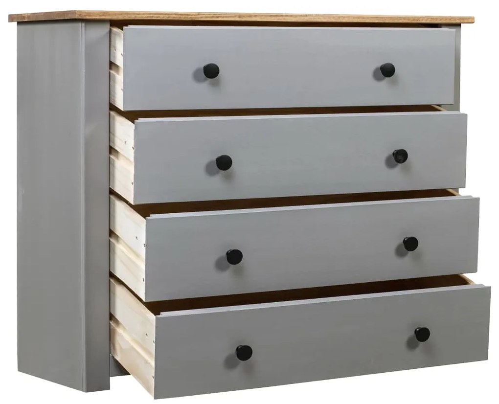 Móvel lateral 80x40x73 cm pinho Panama cinzento