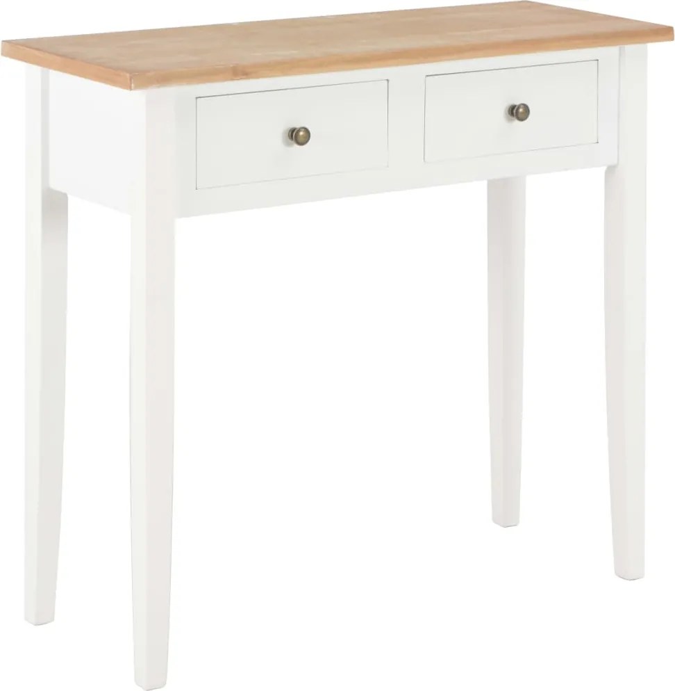 vidaXL Toucador/mesa consola 79x30x74 cm madeira branco