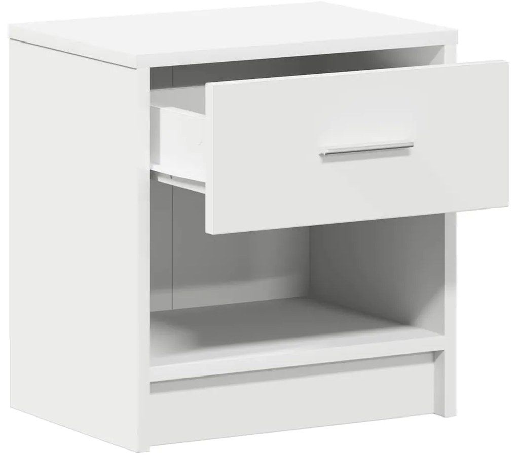 Mesa de cabeceira com gaveta 39x28x41 cm branco