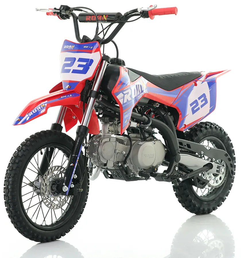 MOTO Crianças CROSS Gasolina 125CC RXF-Z ROAN Junior Manual Vermelha