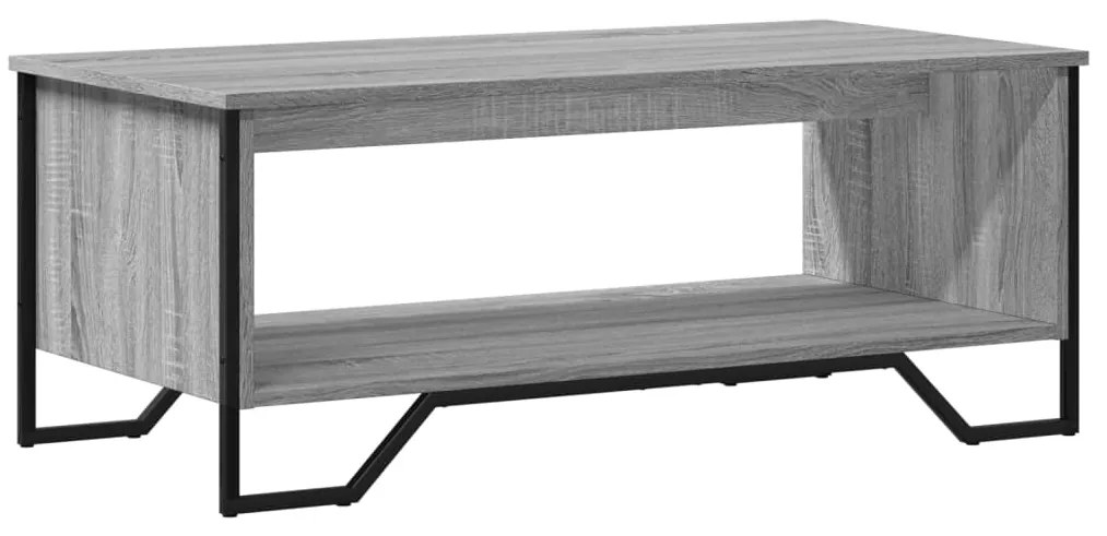 Mesa de centro 100x51x40cm derivados de madeira cinzento sonoma