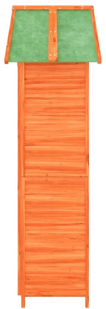 Abrigo p/ ferramentas jardim 89x52,5x175 pinho maciço castanho