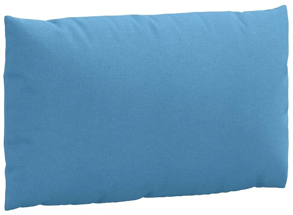 Almofadões de paletes 3 pcs mesclado tecido azul
