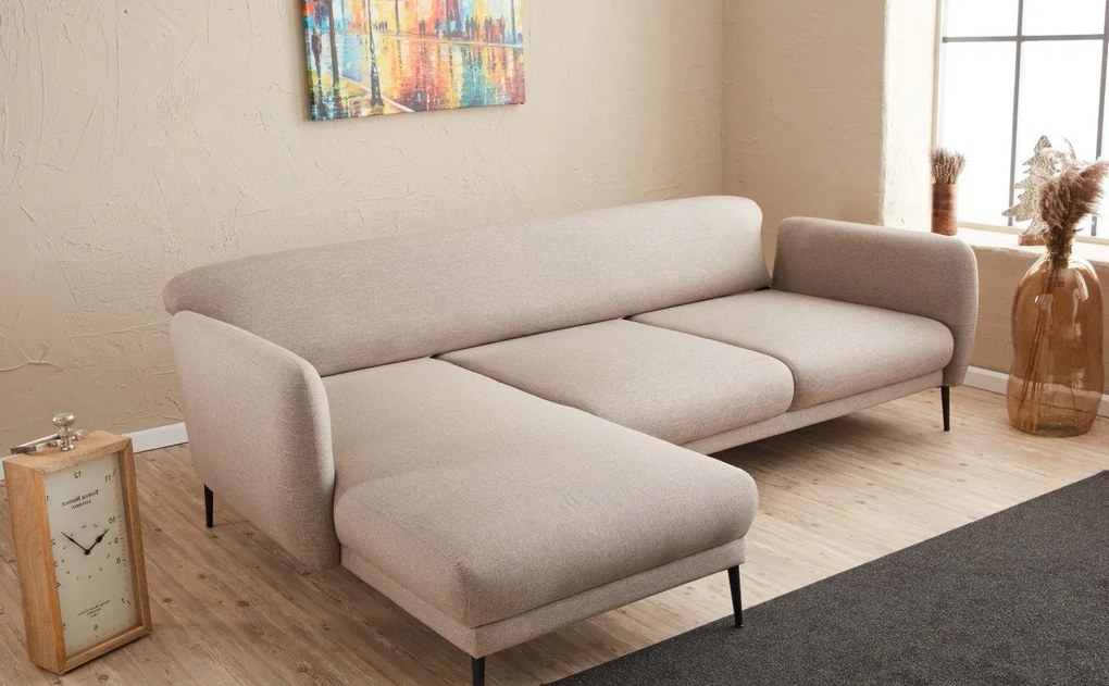 Sofá-Cama de Canto Venus – Creme – 265x80x163 cm